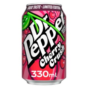 Газированный напиток Dr Pepper Сherry Crush zero, со вкусом вишни, без сахара опт