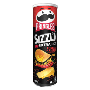 Картофельные чипсы Pringles Sizzl'n Extra Hot Cheese & Chili острые со вкусом сыра и перца чили опт