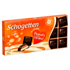 Шоколад Schogetten Peanut & Salted Caramel со вкусом арахиса и солёной карамели опт