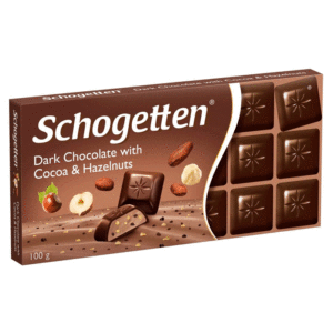 Шоколадная плитка SCHOGETTEN Dark with Cocoa & Hazelnuts Chocolate опт