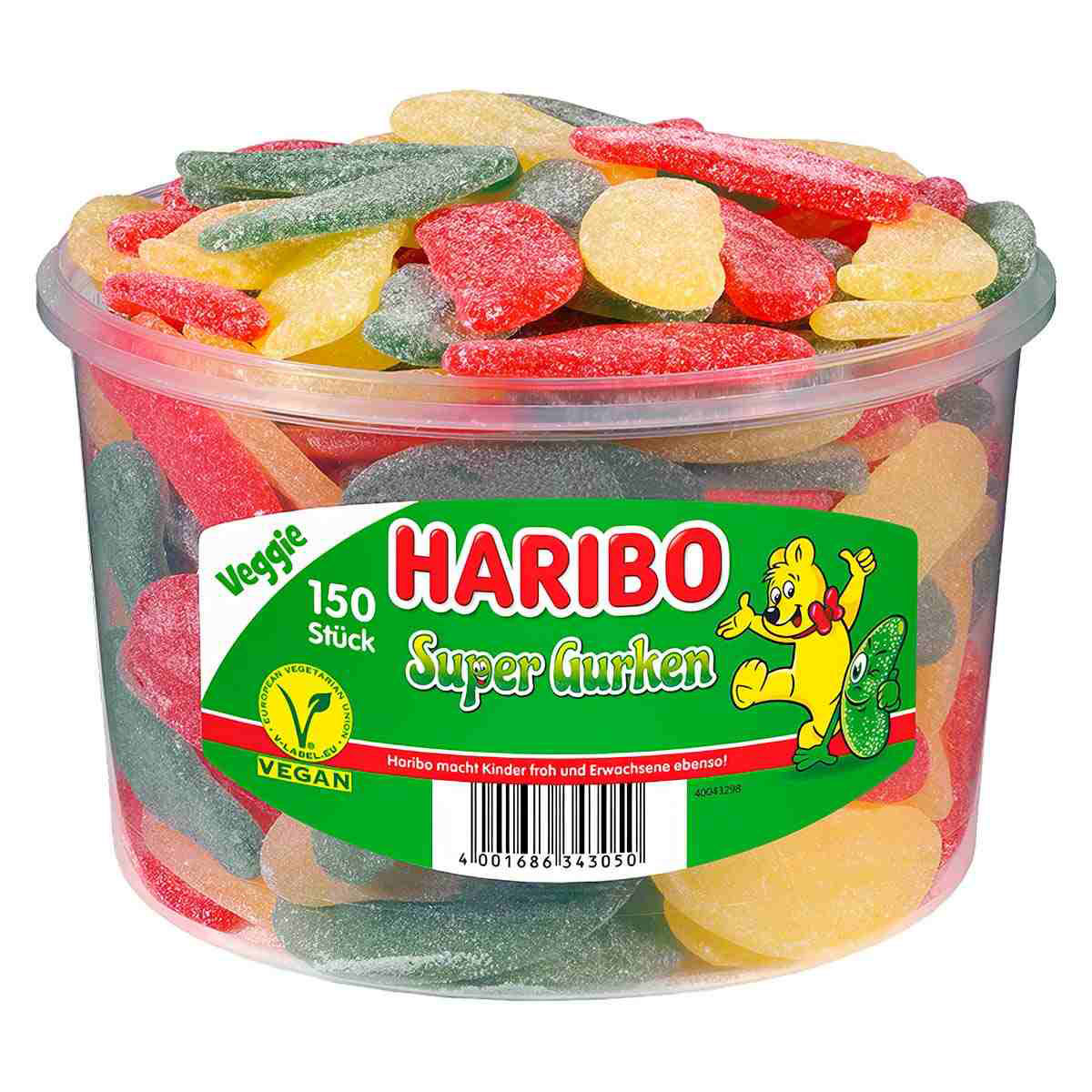 Жевательный-мармелад-Haribo-Veggie-Super-Gurken-Супер-огурцы Жевательный мармелад Haribo Veggie Super Gurken Супер огурцы опт