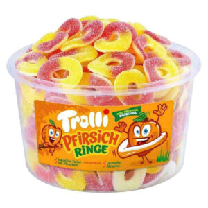 Жевательный мармелад Trolli Pfirsichringe персиковые колечки опт